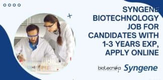 Syngene Biotechnology Job