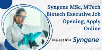 Syngene MTech Biotech Executive