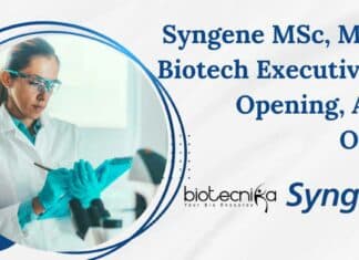 Syngene MTech Biotech Executive