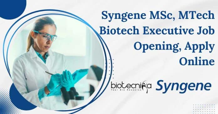 Syngene MTech Biotech Executive