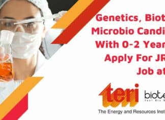 TERI Freshers Jobs MSc