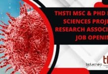 THSTI MSc & PhD Life Sciences Project, Research Associate Job Openings THSTI Jobs Life Sciences