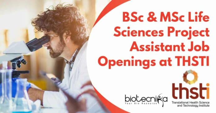 THSTI Project Vacancies BSc & MSc