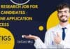 TIGS Research Job For MSc Candidates – Online Application Process TIGS Research Job