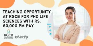 Teaching Opportunity at RGCB