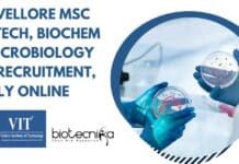 VIT Vellore MSc Biotech, Biochem & Microbiology JRF Recruitment, Apply Online VIT Vellore Research Opening