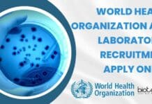 World Health Organization AMR Laboratories Recruitment, Apply Online World Health Organization Job