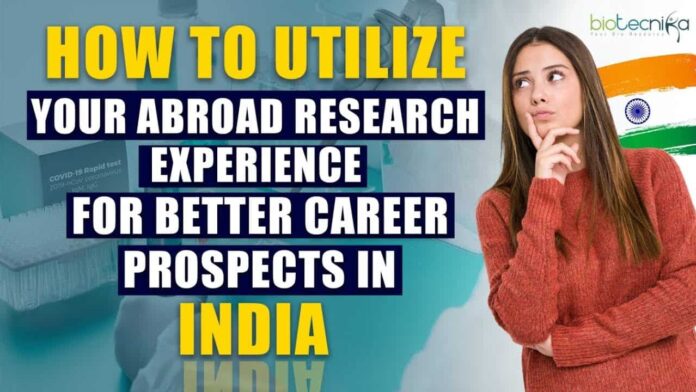 Career Prospects in India Post Abroad Research