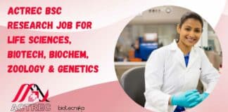 ACTREC BSc Research Job