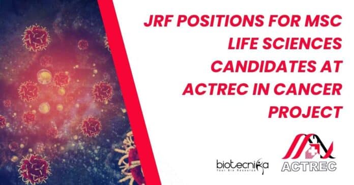 ACTREC JRF Jobs 2023