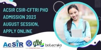 AcSIR CSIR-CFTRI PhD 2023