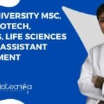 Amity University MSc, MTech Biotech, Genetics, Life Sciences Project Assistant Recruitment Amity University Project Vacancy