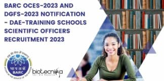 BARC OCES-2023 and DGFS-2023 Notification
