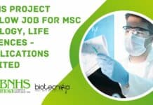 BNHS Project Fellow Job For MSc Zoology, Life Sciences – Applications Invited BNHS Project Fellow Job