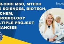 CSIR-CDRI MSc, MTech Life Sciences, Biotech, Biochem, Microbiology Multiple Project Vacancies CDRI Project Vacancies 2023