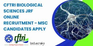 CFTRI Biological Sciences JRF