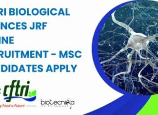 CFTRI Biological Sciences JRF