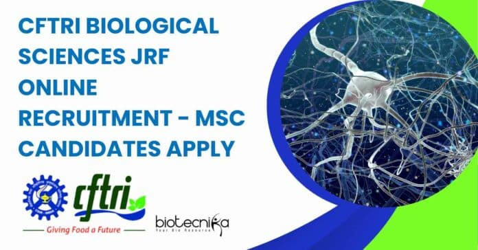 CFTRI Biological Sciences JRF