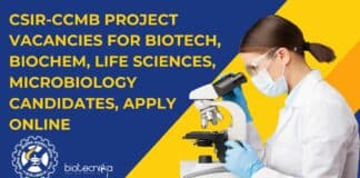 CSIR-CCMB Project Vacancies