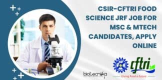 CSIR-CFTRI Food Science JRF