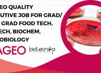 DIAGEO Quality Executive Job