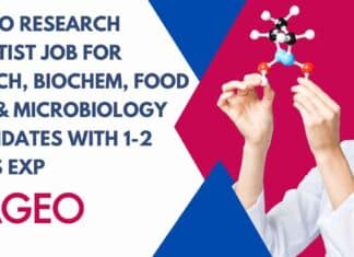 DIAGEO Research Scientist Job