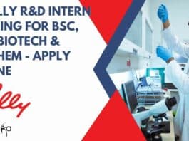 Eli Lilly R&D Intern Opening
