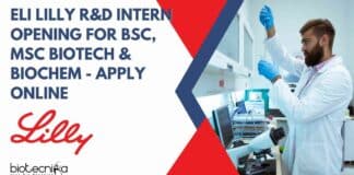 Eli Lilly R&D Intern Opening