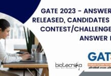 GATE 2023 Answer Key Released