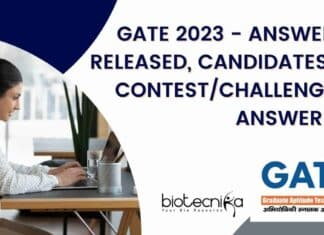 GATE 2023 Answer Key Released