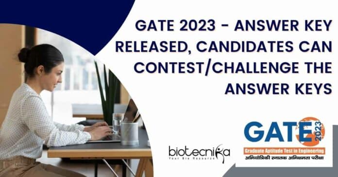 GATE 2023 Answer Key Released