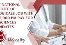 Govt National Institute of Biologicals Job With Rs. 75,000 pm Pay For Life Sciences Candidates Govt NIB Life Sciences
