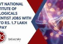 Govt National Institute of Biologicals Scientist Jobs With Up to Rs. 1.7 Lakh pm Pay Govt NIB Scientist Jobs