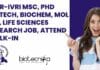 ICAR-IVRI MSc, PhD Biotech, Biochem, Mol Bio, Life Sciences Research Job, Attend Walk-In ICAR-IVRI MSc New