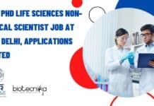 MSc, PhD Life Sciences Non-Medical Scientist Job at ICMR Delhi, Applications Invited ICMR Delhi Non-Med Job Opening
