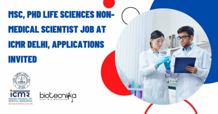 ICMR Delhi Non-Med Job Opening