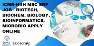 ICMR-NIIH MSc SRF Job