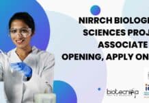 NIRRCH Biological Sciences Project Associate Job Opening, Apply Online ICMR-NIRRCH Biological Sciences Project