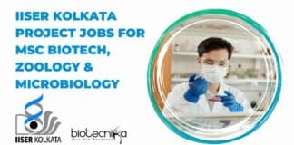 IISER Kolkata Project Jobs