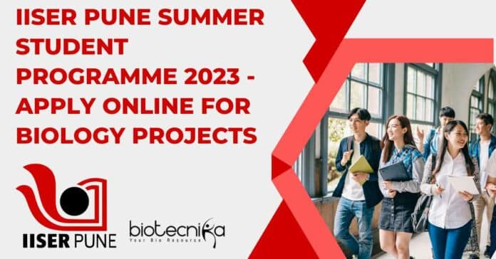 IISER Pune Summer Student Programme 2023