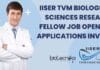 IISER TVM Biological Sciences Research Fellow Job Opening, Applications Invited IISER TVM Research Vacancy