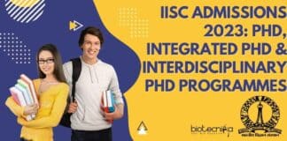 IISc Admissions 2023