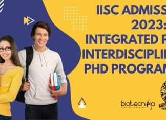 IISc Admissions 2023