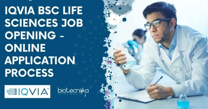 IQVIA BSc Vacancy Available