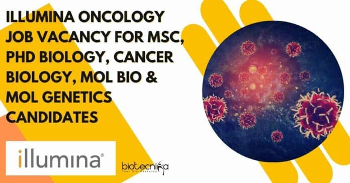 Illumina Oncology Job Vacancy
