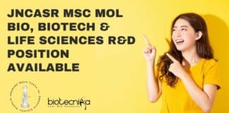 JNCASR MSc Mol Bio