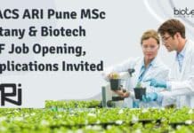 MACS ARI Pune MSc Botany & Biotech JRF Job Opening, Applications Invited MACS ARI Pune MSc