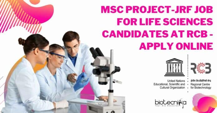 MSc Project-JRF Job