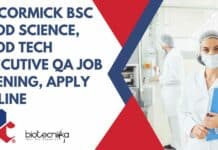 McCormick BSc Food Science, Food Tech Executive QA Job Opening, Apply Online McCormick BSc Food Science
