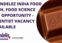 Mondelez India Food Tech, Food Science Job Opportunity – Scientist Vacancy Available Mondelez India Food Tech